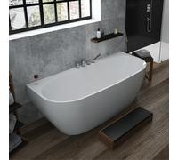 Hoesch iSENSI Baignoire semi-îlot, avec tablier, 3824.010,