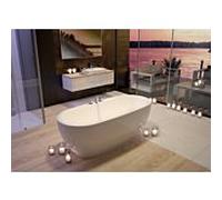 Hoesch iSENSI Oval baignoire 3893.010 180x80cm, blanc , 182 l, avec trop-plein, blanc