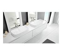 Hoesch Design Lavabo LaSenia 70 x 40 cm ovale à poser blanc brillant 4522.010