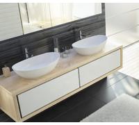 Hoesch Namur lavabo 70x40 cm ovale à poser blanc brillant 4412.010