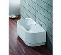 Hoesch Baignoire Spectra 3664.010 blanche, 170x80cm, paroi avant avec tablier moulé