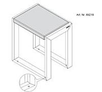 Hoesch tabouret de Hoesch 89218 teck, 41x31x45,6cm