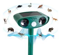 Hofeny Répulsif solaire pour chat - Vainqueur du test de jardin - Répulsif à ultrasons - Portée de 8 m - Avec détecteur de mouvement - Répulsif efficace contre les chats, les martres, les oiseaux