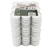 Hofer Bougies Chauffe-plat Maxi Grandes - 108 pièces - 8 heures de combustion - Cire non parfumée, sans gouttes, longue durée, qualité UE