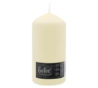 Hofer Bougies Pilier - 1 pièce - 110 Heures de Combustion - Ivoire - 10 cm x 20 cm - Cire Non parfumée, sans Gouttes, Longue durée, qualité UE