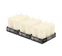 Hofer Lot de 18 Bougies Piliers Ivoire - 6 X 12 cm - Longue Durée 39 Heures - Non Parfumées - Petit Bougie Décorative Non Toxique - Mariage, Noël