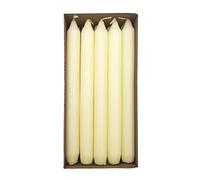 Hofer Lot de 20 bougies longues, dim. 19 x 200 mm, couleur ivoire, longue durée de combustion 7 heures, lot de 20 bougies pointues fines en cire anti-gouttes