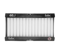 Hofer Lot de 60 bougies de table longues (1 x 60), diamètre 21,5 x 180 mm, couleur blanche, longue durée de combustion env. 5 heures, lot de 60 bougies coniques en cire anti-gouttes