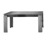 HOFFMAN - Table de Repas Allongeable à 4 Pieds Gris Aspect Pierre