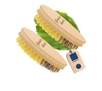 HOFMEISTER 2 brosses à légumes 13,5 cm poils naturels de haute qualité en 2 degrés de dureté : véritable Union et fibres, pour pommes de terre, carottes et légumes, brosse à racines en bois de hêtre
