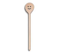 Hofmeister Holzwaren Ustensiles de Cuisine Cuillère ou spatule, avec Motif, en Bois (Cuillère en Bois Ronde/Rieur Smiley)
