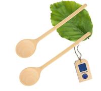 HOFMEISTER® Lot de 2 cuillères de cuisine en bois de hêtre, sans rayures dans les casseroles revêtues, résistantes à la chaleur et indéformables, fabriquées à la main dans l'UE (rondes)
