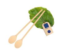 HOFMEISTER Lot de 2 grandes cuillères de cuisine ovales en bois de hêtre 80 cm