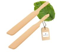 HOFMEISTER® Lot de 2 spatules à crêpes en bois - Retournez ou grattez les spätzle - Pas de rayures dans la poêle - Spatule à pâte résistante à la chaleur - Accessoires pour crêpes Maker, marché de