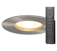 HOFTRONIC - 8x Spot LED encastrable Bari 4W 345lm 2700K IP65 télécommande inox