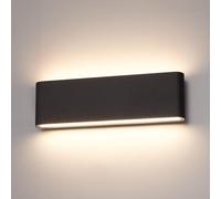 HOFTRONIC - Applique murale LED 24W 1350 lm 3000K IP54 Noir dimmable