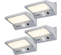 HOFTRONIC - Applique Murale solaire 2W 3000K IP65 Gris détecteur mouvement 4x