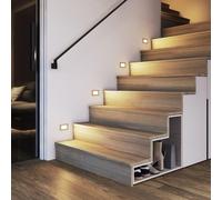 HOFTRONIC - Appliques murales LED Dillon lot de 4 3W 3000K IP54 Acier inox