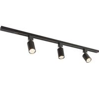 HOFTRONIC - Kit système de rails 1 m 3 spots 2700K GU10 IP20 Noir