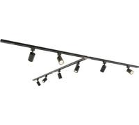 HOFTRONIC - Kit système de rails 4 x 1 m 8 spots 2700K GU10 IP20 Noir