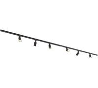 HOFTRONIC - Kit système de rails droit 2 x 1,5 m 6 spots 2700K GU10 IP20