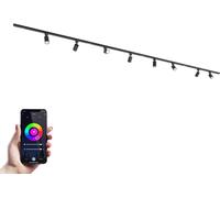 HOFTRONIC - Kit système de rails droit 4x1 m 8 spots RGBWW GU10 IP20 230V