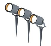 HOFTRONIC - Lot de 3 spots à piquer jardin LED GU10 4W 345lm 2700K IP65 Anthracite