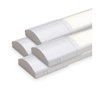 HOFTRONIC - Lot de 4 Réglette LED 60cm 18W Tube intégré 4000K neutre blanc 2520lm Super lumineux 30000h Lampe LED longue portée 600x74x25mm (LxBxH) Lampe de cave éclairage de garage - IP20 intérieur