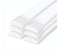 HOFTRONIC Lot de 6 Réglette LED 120 cm - Ultraplate - 40 W - 4800 lm (120 lm/W) - Blanc froid 6400 K - Remplace 330 W - Puces LED Samsung SMD - Sans scintillement - IP20 Eclairage immergé