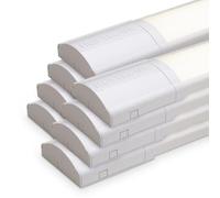 HOFTRONIC - Lot de 8 Réglette LED 60cm 18W Tube intégré 4000K neutre blanc 2520lm Super lumineux 30000h Lampe LED longue portée 600x74x25mm (LxBxH) Lampe de cave éclairage de garage - IP20 intérieur