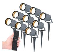 HOFTRONIC - Lot de 9 Spots à piquet extérieur LED 4W 345lm 2700K anthracite IP65