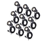 HOFTRONIC - Lot de 9 spots à piquet extérieur LED 4W 345lm 4000K IP65 Noir