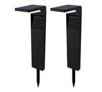 HOFTRONIC Maine - 2-pack - Lampe Solaire Exterieur - Eclairage Solaire IP65 étanche - éclairage des chemins - Spot Solaire Exterieur pour Jardin, Cour, Allée, Chemin, Trottoir, Terrasse