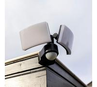 HOFTRONIC - Projecteur LED avec détecteur de mouvement extérieur - Luton - In tecteur de crépuscule - IP65 étanche - pivotant - 3300 lumens - 3000K blanc chaud - 40W - noir
