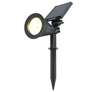 HOFTRONIC - Projecteur solaire de jardin Bend IP65 étanche 3000K Lampe LED Lampes solaires pour extérieur piquet Blanc chaud Projecteur