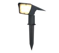 HOFTRONIC - Projecteur solaire de jardin Odessa - Super Bright 600 Lumen - IP65 étanche - 3000K Blanc chaud - Lampe de jardin pour extérieur Lampe solaire - piquet de terre Lampe solaire