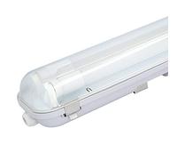 HOFTRONIC - Réglette LED 150cm - 48W 5280 Lumen (110lm/W) - IP65 extérieur étanche - 3000K blanc chaud - 30.000h - Avec tube fluorescent LED - Lampe de cave éclairage de garage - Connectable