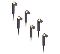 HOFTRONIC - Spot à piquet LED 4W 345lm 2700K IP65 Noir Dimmable Inclinable
