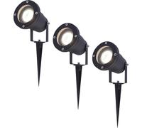 HOFTRONIC - Spot à piquet LED extérieur 4W 345lm 4000K IP65 Noir x3