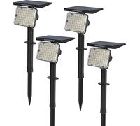 HOFTRONIC - Spot à piquet solaire Eagle 200lm IP65 CCT 3000K-4000K Noir 4 pièces