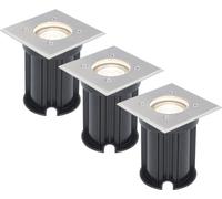 HOFTRONIC - Spot LED au sol extérieur carré 4W 345lm 4000K inox IP65