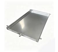 HOFUNTRE Bac à Eau pour Climatiseur Intérieur, en Acier Inoxydable, Monobloc, pour Climatiseur de Fenêtre, Usage Extérieur ou Balcon(100x45x5cm/39x18x2in)
