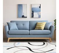 Concept Usine Canapé 3 places Hoga scandinave tissu bleu pastel
