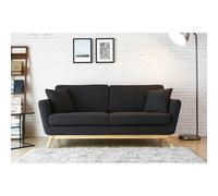 Hoga canapé 3 places scandinave en tissu gris anthracite