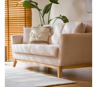 Hoga canapé 3 places scandinave velours côtelé beige