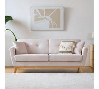 Hoga canapé 3 places scandinave velours côtelé beige