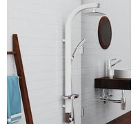 Hoga Schütte, système de douche pour Madagascar, ensemble de douche de pluie avec douchette de plafond et douchette à main, ensemble de douche pour salle de bain, blanc, taille unique