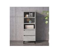 vidaXL Buffet haut - Gris béton