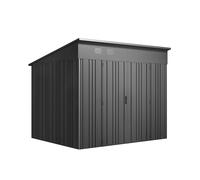 Hoggar - Abri de Jardin métal Pioneer Y70 - Structure autoportante - Portes renforcées - Serrure avec clé Incluse - Piliers en V - Plafond Robuste - Cabane extérieur 256x221x215cm - 5,66m2