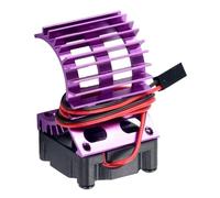 hogtnd Combinaison améliorée de dissipateur thermique en métal et ventilateur silencieux, dissipation de la chaleur générale pour voiture télécommandée 1/14 et 1/16, moteur à 380 degrés, ventilateur